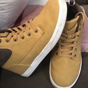 Tan kids boots